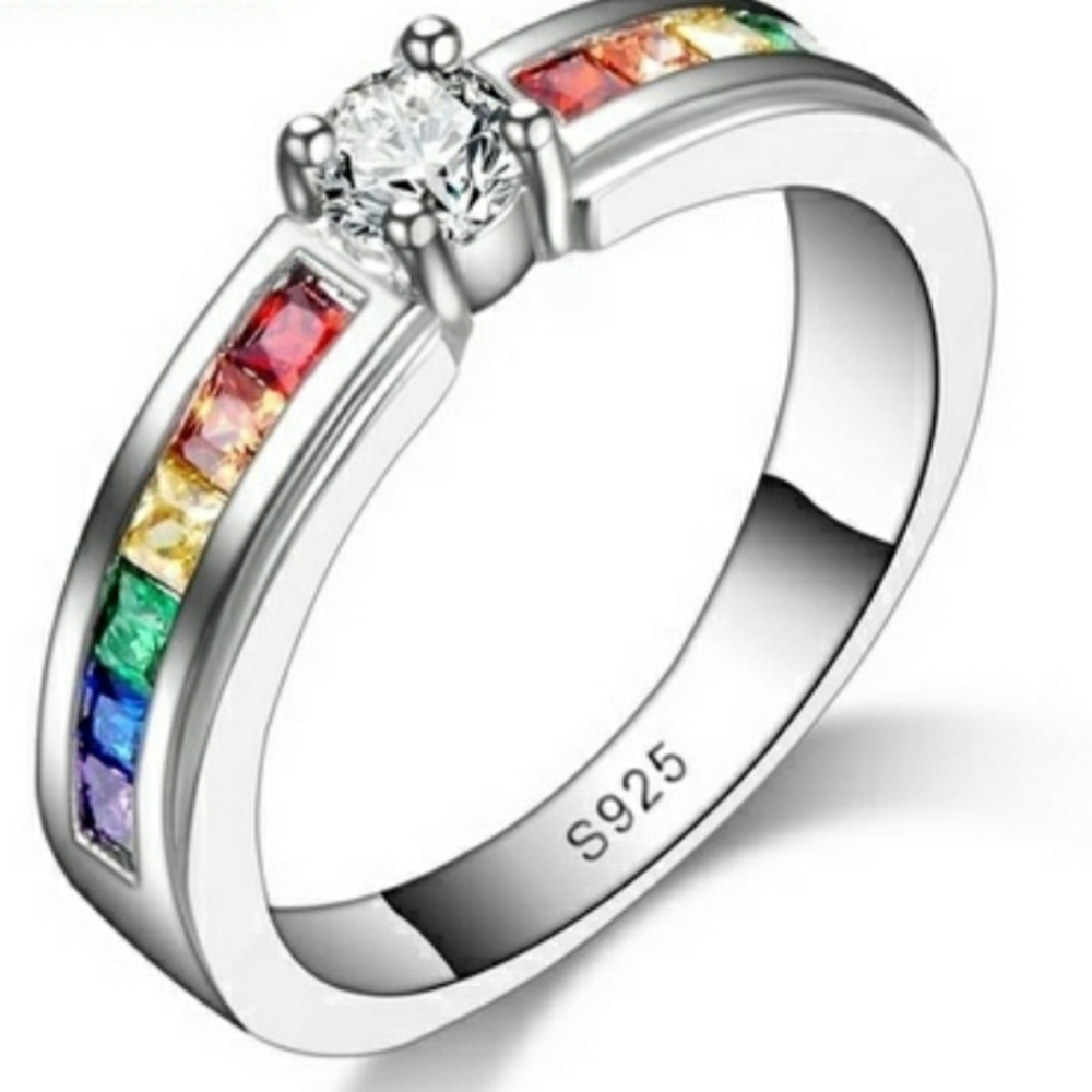925 sterling silver ring cubic zirconia